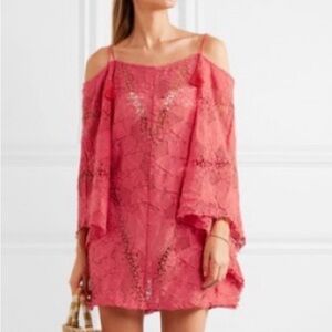 Eberjey Guajira Esmeralda Crotchet Mini Cover-Up Dress